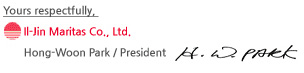 Il-Jin Maritas Co., Ltd. President Hong Woon Park